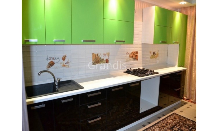 ИЗАБЕЛЬ - кухня с горизонтальными шкафами открывающимися вверх (размер 2,6 метра)