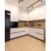 Кухня Смайл цвет бордовый глянец - белый металлик 3,2 метра - набирается поэлементно